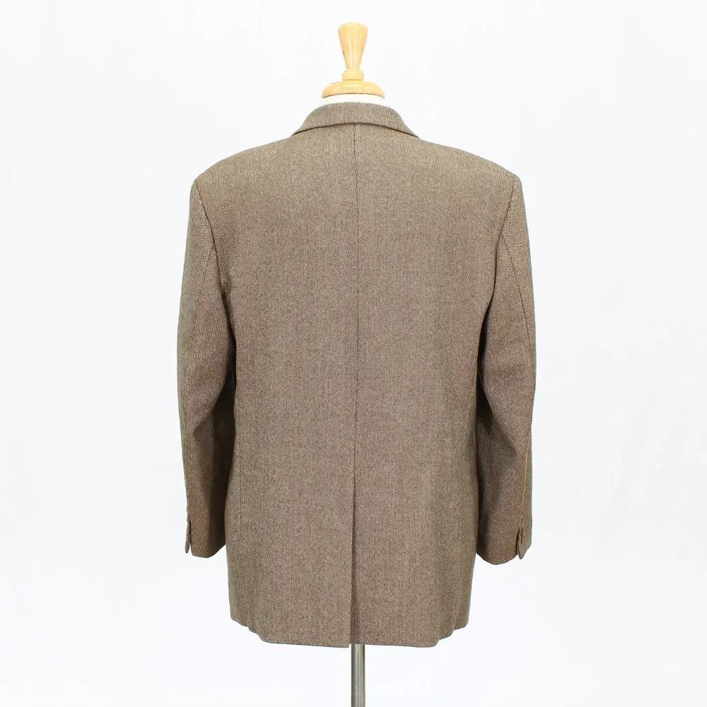 Mark & Spencer 44R Brown Solid 3-Button Sport Coat Blazer Jacket V337